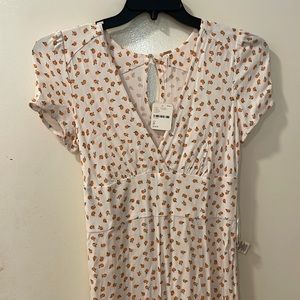 Free People Ivory Peach Jumpsuit, Size 0